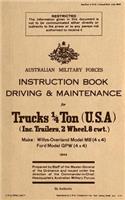 Instruction Book Driving & Maintenance for Trucks 1/4 Ton (USA)