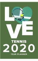 Love Tennis - 2020 Year Planner