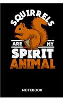 Squirrels Are My Spirit Animal Notebook, Diary, Journal