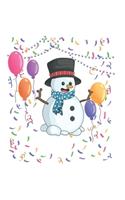 Christmas Snowman Party Notebook: Graph Paper Journal 6x9 - 120 Pages