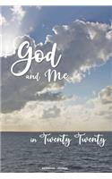 GOD and ME in Twenty Twenty Notebook Journal: a 6x9 college ruled blank lined inspirational sky and ocean themed gift journal for Christian men and women