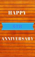 Happy 6th Anniversary: Funny 6th happy anniversary Orange wood Birthday Gift Journal / Notebook / Diary Quote (6 x 9 - 110 Blank Lined Pages)