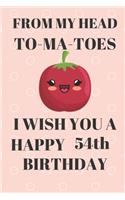 FROM MY HEAD TO-MA-TOES I WISH YOU A HAPPY54th Birthday