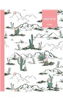 Sketch 110 Pages: Cactus Sketchbook for Kids, Teen and College Students - Succulent Llama Pattern