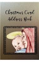 Christmas Card Address Book: Religious Holiday Address Book to Record Christmas Greeting Cards Received and Sent, 6 Year Address Organizer Tracker to Keep You Organized Mary & J