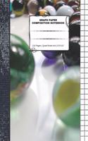 Graph Paper Composition Notebook: 110 Pages - Quad Ruled 4x4 - 8.5" x 11" Marbles Large Notebook with Grid Paper - Math Notebook For Students