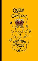 Queen of Content Social Media Planner: Undated Year Agenda Weekly Scheduler to help you with Social media content planning