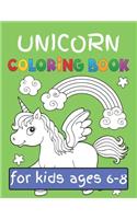 Unicorn Coloring Book for Kids Ages (6-8)