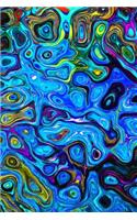 Journal - Diary - Blank Notebook 6"x 9", 200 pages: Cold Front Color Swirls