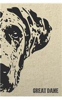 Great Dane Notebook: Stylish Lined Notebook for Dane Lovers(32 Pedigree Prints Dog Breed Notebooks and Journals)