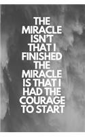 The Miracle Isn't That I Finished. the Miracle Is That I Had the Courage to Start