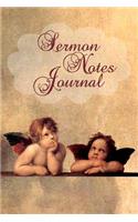 Sermon Notes Journal: Raffaello Putti Cherubs Notebook 100 Pages(2 Sj 6" X 9")