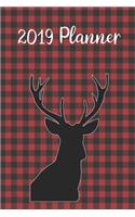2019 Planner: Buffalo Plaid in Red and Black, Dated Daily, Weekly, Monthly, Yearly with To-Do, Gratitude, Habit Tracker, Dot Grid to Use as Organizer, Schedule, J