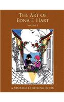 The Art of Edna F. Hart Vintage Coloring Book