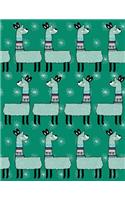 My Big Fat Journal Notebook For Animal Lovers Llamas In Rows 4: Jumbo Sized Ruled Notebook Journal - 300 Plus Lined and Numbered Pages With Index For Journaling, Writing, Planning and Doodling In Large 8.5 by 11 