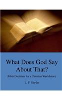 What Does God Say About That?: (Bible Doctrines for a Christian Worldview)