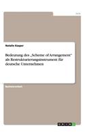 Bedeutung des "Scheme of Arrangement" als Restrukturierungsinstrument für deutsche Unternehmen: (German)