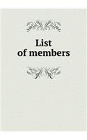 List of Members