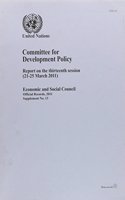 Report of the Committee for Development Policy on the Thirteenth Session (21-25 March 2011)