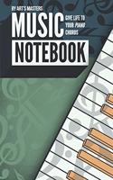 Music Piano Notebook - Blank Sheet Music for Piano - Practical Piano Tablature, Staff - 120 pages, 6x9 Inches Notebook, Manuscript Paper-(Green cover).