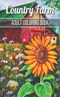 Country Farm Adult Coloring Book