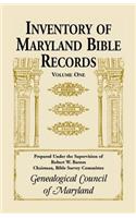 Inventory of Maryland Bible Records, Volume 1