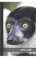 Ruffed Lemur: small lined Lemur Notebook / Travel Journal to write in (6'' x 9'') 120 pages