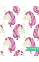 Unicorn Notebook: Cute Kawaii Journal and Diary Large 8.5 x 11 Matte Cover with Blank Lined Ruled White Paper Interior - Perfect for School, Gifts for Kids (Girls and