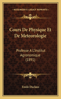 Cours De Physique Et De Meteorologie