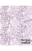Dot Grid Notebook: Petunia Flower: 120 Dot Grid Pages, 8 X 10