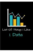 List Of Things I Like 1. Data: Dot Grid Page Notebook Gift For Computer Data Science Related People.