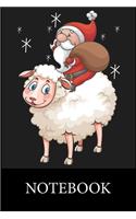 Santa Sheep Chistmas Notebook