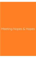 Meeting Nopes & Hopes Notebook