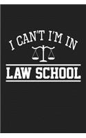I can't i'm in law school