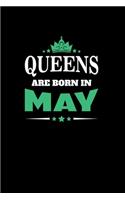 Queens Born May: Composition Notebook Writing Journal 6" x 9" 0 Pages. Journal Notebook for Note Taking, Diary, Journaling, Gratitude and Reminder for Girls, Women a