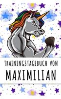 Trainingstagebuch von Maximilian: Personalisierter Tagesplaner für dein Fitness- und Krafttraining im Fitnessstudio oder Zuhause