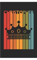 Christopher: Vintage Custom Personalized Lined Name Notebook, Diary, Journal - Retro Birthday, Christmas Gifts for Son, Nephew, Brother, Dad, Father: Medium Coll