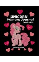 Unicorn primary journal grades k-2: Cute Unicorn - Grades K-2 Composition School Exercise Book - 80 page (8.5*11)- Cute Unicorn Notebooks For Girls.