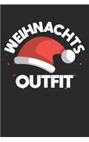 Weihnachts Outfit: Notebook / Diary / Organizer / 120 lined pages / 6x9 inch