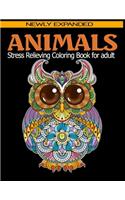 Animals Stress Relieving Coloring Book for Adult Newly Expanded