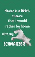 There is a 100% chance that I would rather be home with my Schnauzers: For Schnauzer breed fans