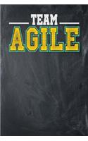 Team Agile: Chalkboard, White & Yellow Design, Blank College Ruled Line Paper Journal Notebook for Project Managers and Their Families. (Agile and Scrum 6 x 9 i