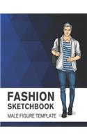 Fashion Sketchbook Male Figure Template