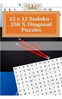 12 X 12 Sudoku - 250 X Diagonal Puzzles - Gold