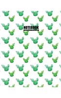 Notebook: Notebook Cute Cactus: Notebook composition: Journal Dot-Grid, Graph, Lined, Blank No Lined: Book: Pocket Notebook Journal Diary, 120 pages, 8" x 10"