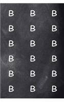 Monogram B Journal Personalized Monogram Pattern Custom Letter B Chalkboard