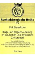 Klage Und Klageerwiderung Im Deutschen Und Englischen Zivilprozeß