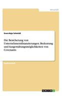 Die Besicherung von Unternehmensfinanzierungen. Bedeutung und Ausgestaltungsmöglichkeiten von Covenants: (German)
