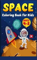 Space Coloring Book for kids ages 4-8