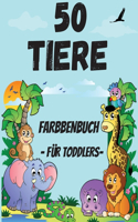 50 Tiere Färbung Buch für Kleinkind